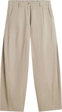 Summum Barrel Fit Broeken - Dames - Broeken - Beige - Maat: L Katoen