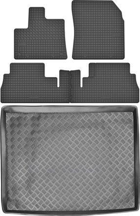OEM Citoren Berlingo Iii Kombivan A Partir De 2018 Set - Alfombrillas De Goma Para Coche + Alfombrilla Para Maletero