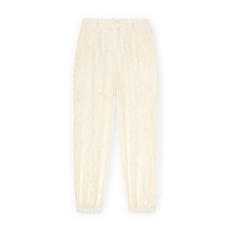 Motivi Straight Broeken - Dames - Straight fit broeken - Wit - XS - Katoen - Broeken