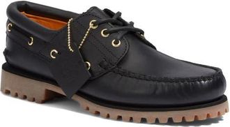 Timberland Authentic Boat Shoe in Black Full Grain at Nordstrom, Size 11.5