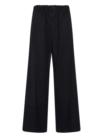 Carven elastic-waist wide-leg trousers - Black