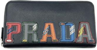 Prada Black Blue Saffiano (Pre-Owned)