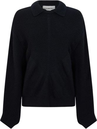 Iceberg Maglione Polo - - Knitwear - Donna - Blu - M
