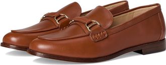 Lauren Ralph Lauren Tasha Leather Loafers Womens Dress Flat Shoes Lauren Tan : 7.5 B - Medium