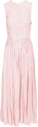 Rotate Mouwloze Viscose Shirred Jurk - Dames - Maxi kleedjes - Roze - S - Leer - Kleedjes