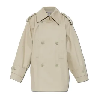 Balenciaga Dames, Mantels, Beige, Maat: S Katoen