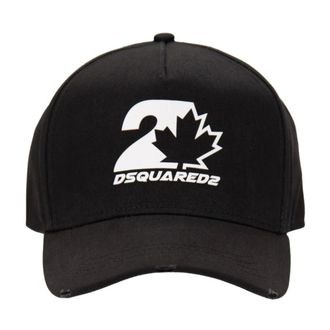 Dsquared2 Baseballpet - unisex - Accessoires - Zwart - Maat: ONE Size Zijde