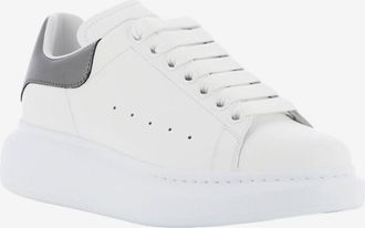 Alexander McQueen Ledersneakers mit Metallic-Detail Oversized