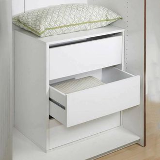 Dmora Cajonera Interior Con Tres Cajones, Color Blanco, 51 X 70 X 39 Cm, Con Embalaje Reforzado - Dmora