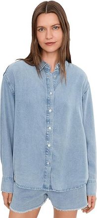 Spiritual Gangster Solstice Shirt Womens Clothing Sunbleached Chambray : XL, Lyocell