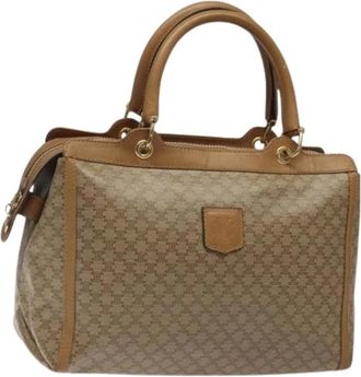 Celine Pre-owned Handbags, female, Brown, Size: ONE SIZE Pre-owned Vintage Canvas Handbag