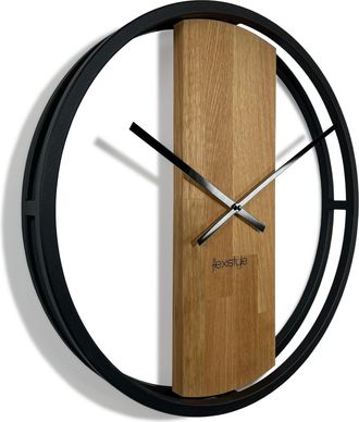 OEM Reloj Redondo De Roble Loft Oval De Metal De 50 Cm