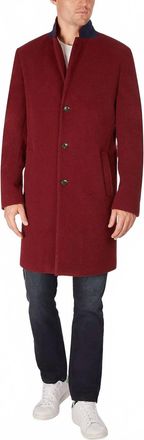 Tommy Hilfiger Addison Wool-Blend Overcoat Coat In Red