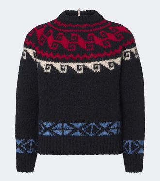 Moncler Jersey Fair Isle en mezcla de lana
