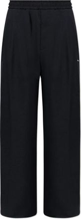 Moncler Loose-fit broek - Heren - Wijde Broeken - Zwart - L - Polyester - Broeken