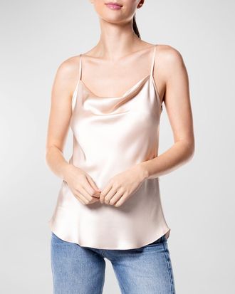 Christine Lingerie Cowl-Neck Silk Cami