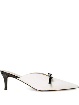 Twin-Set 60mm faux-leather mules - White