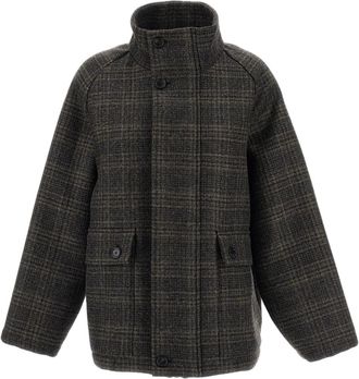 Barena Multicolor Plaid Wool-Blend Oversized EOLO Coat