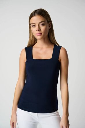 Joseph Ribkoff Classic Square Neck Tank In Navy