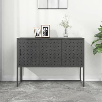 Berkfield Home Sideboard Anthracite 105x35x75 cm Steel in Black | Size: 105 x 35 x 75 cm