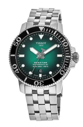 Tissot Seastar 1000 Automatic Green Dial Steel Mens Watch T120.407.11.091.01
