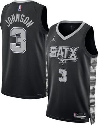 Jordan Brand Unisex Jordan Brand Keldon Johnson Black San Antonio Spurs Swingman Jersey - Statement Edition at Nordstrom, Size Medium