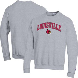 Champion Mens Champion Heather Gray Louisville Cardinals Arch Over Logo Pullover Sweatshirt at Nordstrom, Size Xx-Large