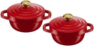 T-fal 2 cazuelas mini de aluminio fundido 11 cm inducci&oacute;n + horno