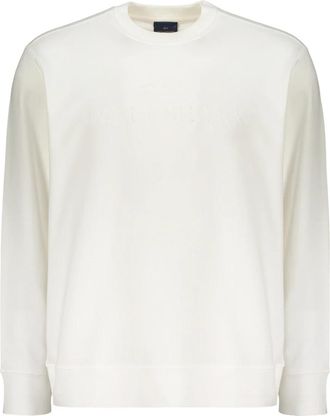 Paul & Shark Sweatshirt met ronde hals - Heren - Sweatshirts - Wit - XL - Katoen - Hoodies & sweatvesten