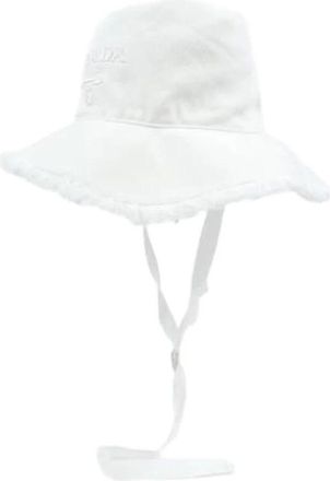 Prada Pre-owned Accessories, male, White, Size: ONE SIZE Pre-owned Cotton hats