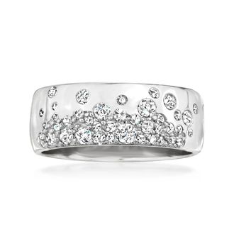 Ross-Simons Scattered-Diamond Ring in Sterling Silver