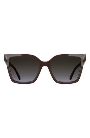 Longchamp Roseau 55mm Modified Rectangular Sunglasses in Wine at Nordstrom