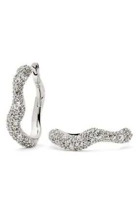 Missoma Small Molten Snow Huggie Hoop Earrings in Silver at Nordstrom