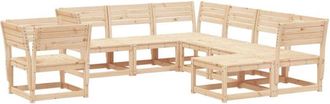vidaXL 8 Piece Garden Lounge Set Solid Wood Pine vidaXL