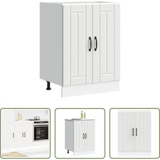 vidaXL vidaXL Armadietto cucina - Mobile Base Lavello Lucca Bianco in Legno Multistrato