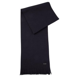 HUGO BOSS Accessoires, Heren, Blauw, ONE Size, Wol, Albas Raschel-knit Scarf