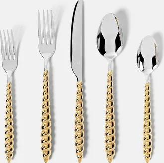L'OBJET x Jessica McCormack gold-plated cutlery set