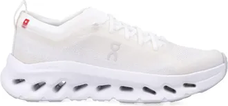 On White Lace Up Sneakers