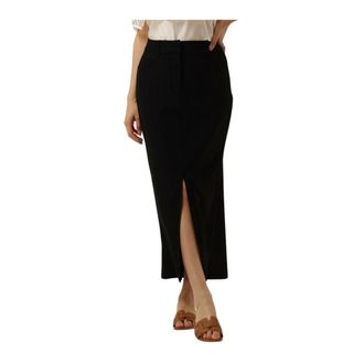Copenhagen Muse Rokken, Dames, Zwart, XS, Polyester, Zwarte Midi Rok