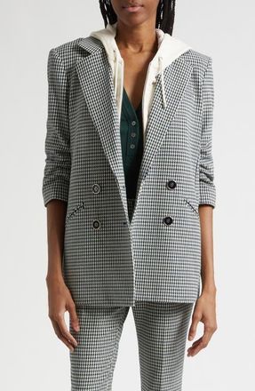 Veronica Beard Rupert Dickey Jacket & French Terry Hoodie in Navy/dark Pine Multi at Nordstrom, Size 10