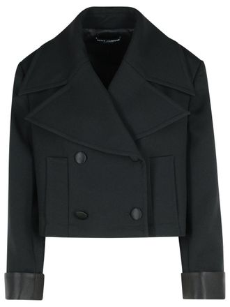 Dolce & Gabbana Black Virgin Wool Blend Jacket