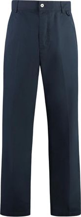 Bottega Veneta Pantalones Cargo de Sarga de Algod&oacute;n Ligero - Trousers - Hombre - Azul - M