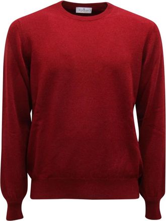Sonrisa Maglione Cashmere Trui - Heren - Cashmere truien - Rood - 2XL - Kasjmier - Truien & Vesten