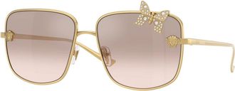 Versace Stijlvolle zonnebril - Dames - Zonnebrillen - Geel - 59 MM - Accessoires