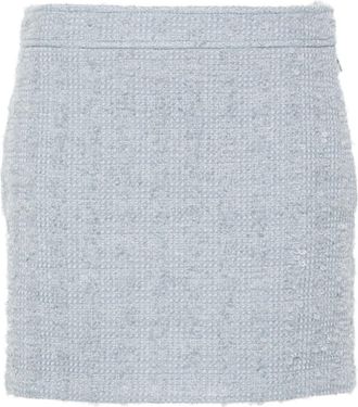 Gucci tweed mini skirt - women - Polyamide/Mohair/Silk/Acetate/Wool - 42 - Blue