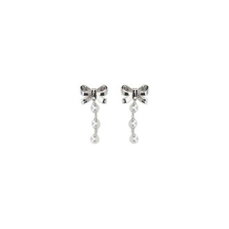 Self Portrait Womens Silver Brass Earrings