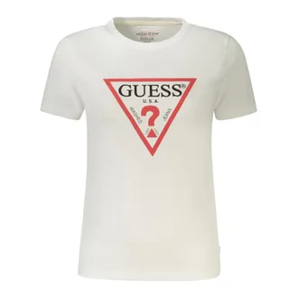 Guess T-Shirts, female, White, Size: 2XL Slim Iconic Tee
