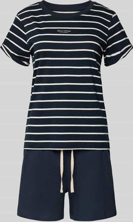 Marc O'Polo Regular Fit Pyjama-Set aus reiner Baumwolle in Dunkelblau, Gr&ouml;&szlig;e XL