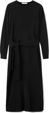 Mango Knot Long Sleeve Knit Dress in Black at Nordstrom, Size 2