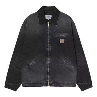 Carhartt Work in Progress OG Detroit Jacket Black Destroy Wash I035280-00E-17